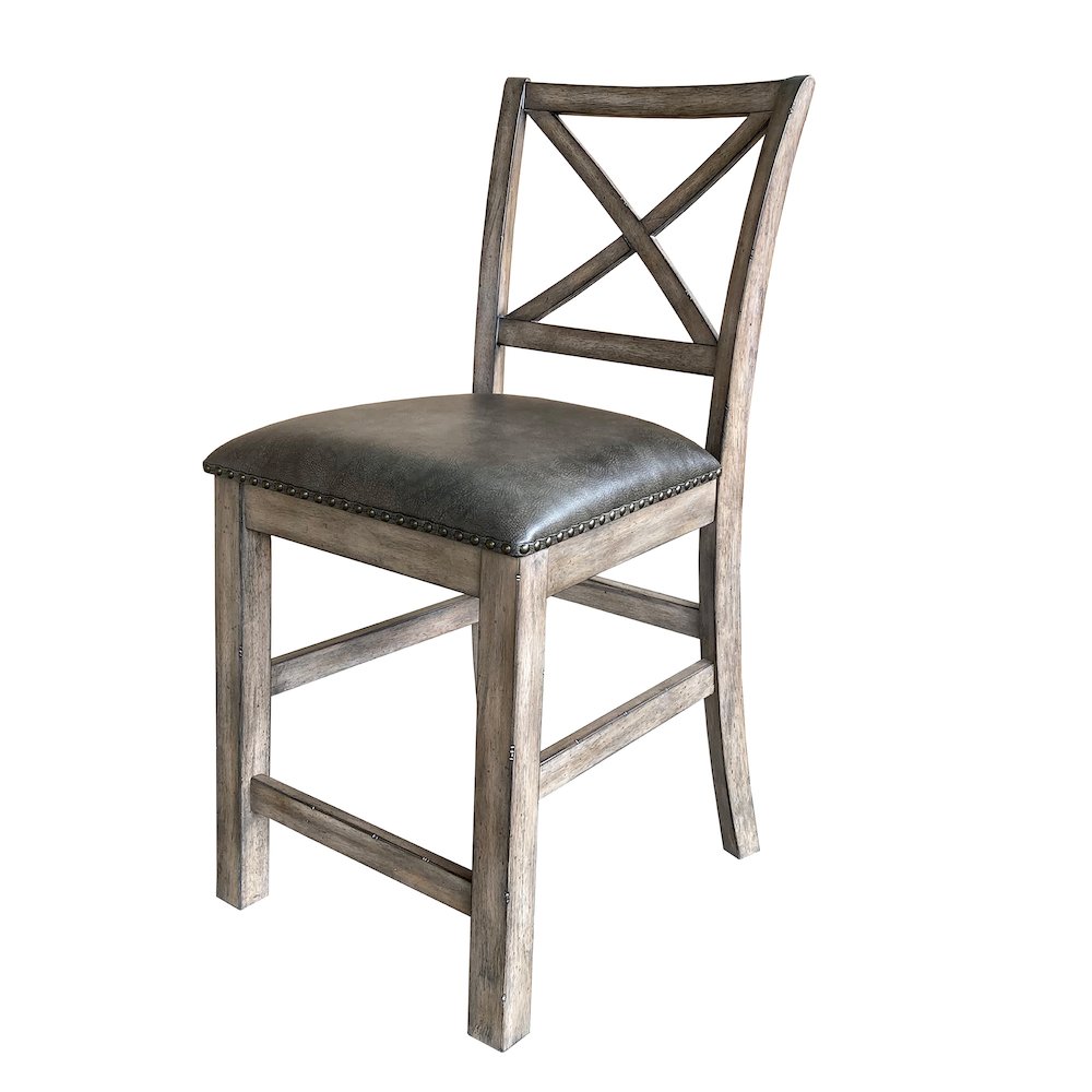 Lodge Dining Upholstered Counter Chair Two Pack. Picture 2