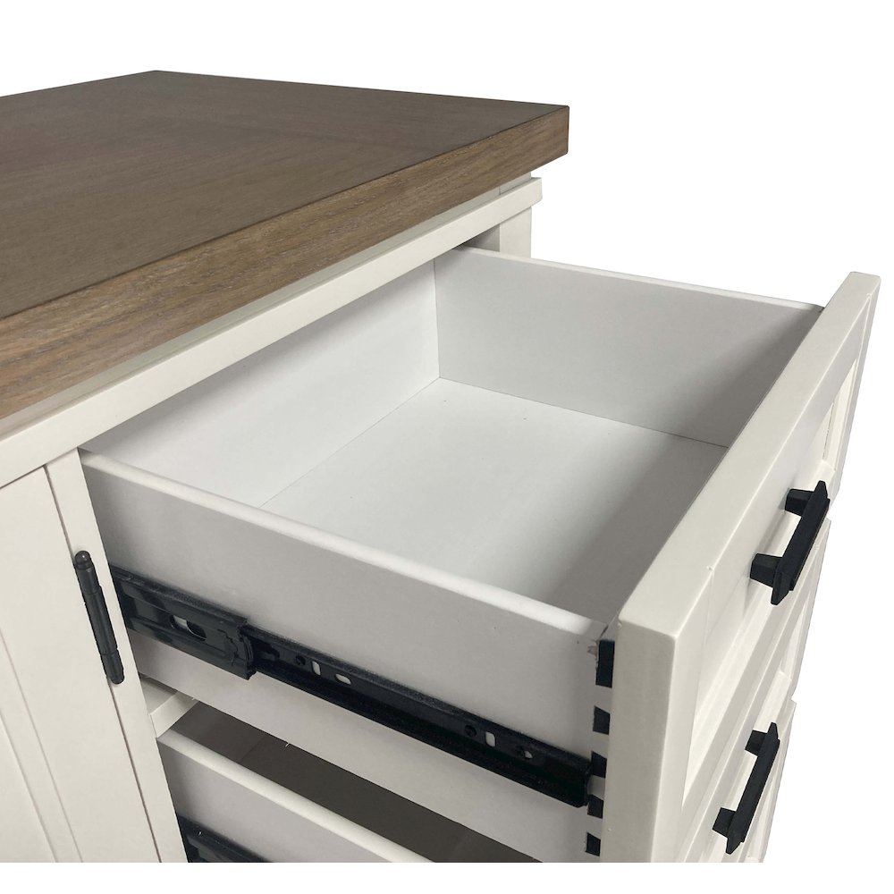 Modern Bedroom 7 Drawer Door Chest with Workstation. Picture 19