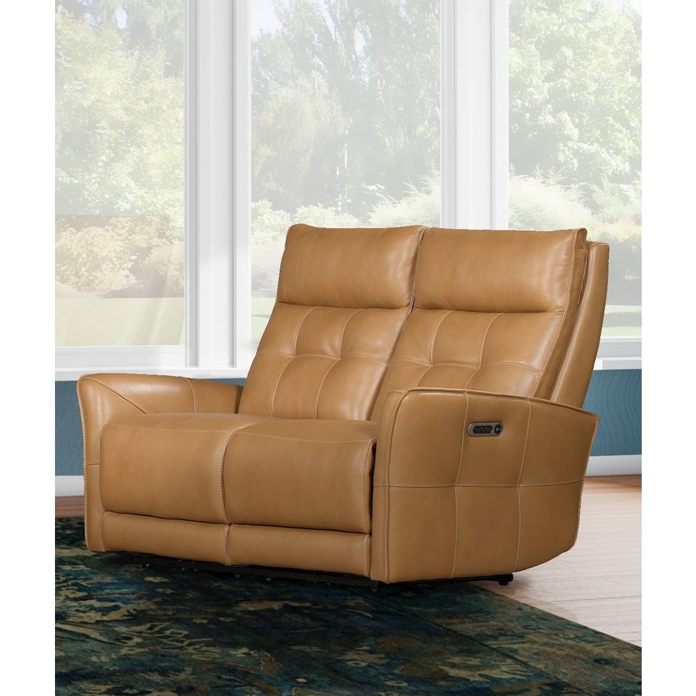 Gershwin - Lucca Butterscotch Zero Gravity Power Reclining Loveseat. Picture 4
