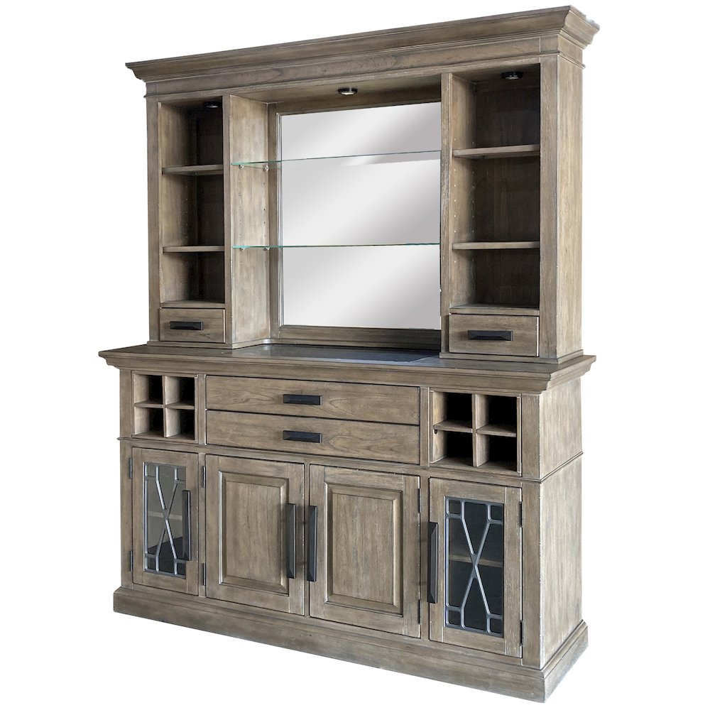 Parker House Sundance - Sandstone 66 In. Buffet and Hutch with Quartz Insert. Picture 1