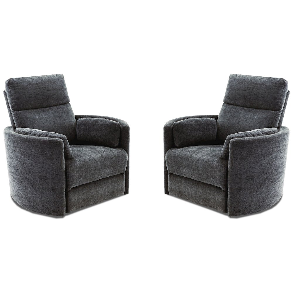 Radius - Mediterranean Power Swivel Glider Recliner Two Pack. Picture 1