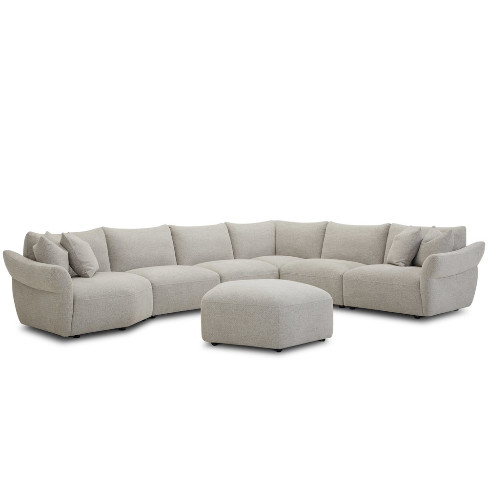 Playful - Canes Cobblestone Ottoman with Casters. Picture 3