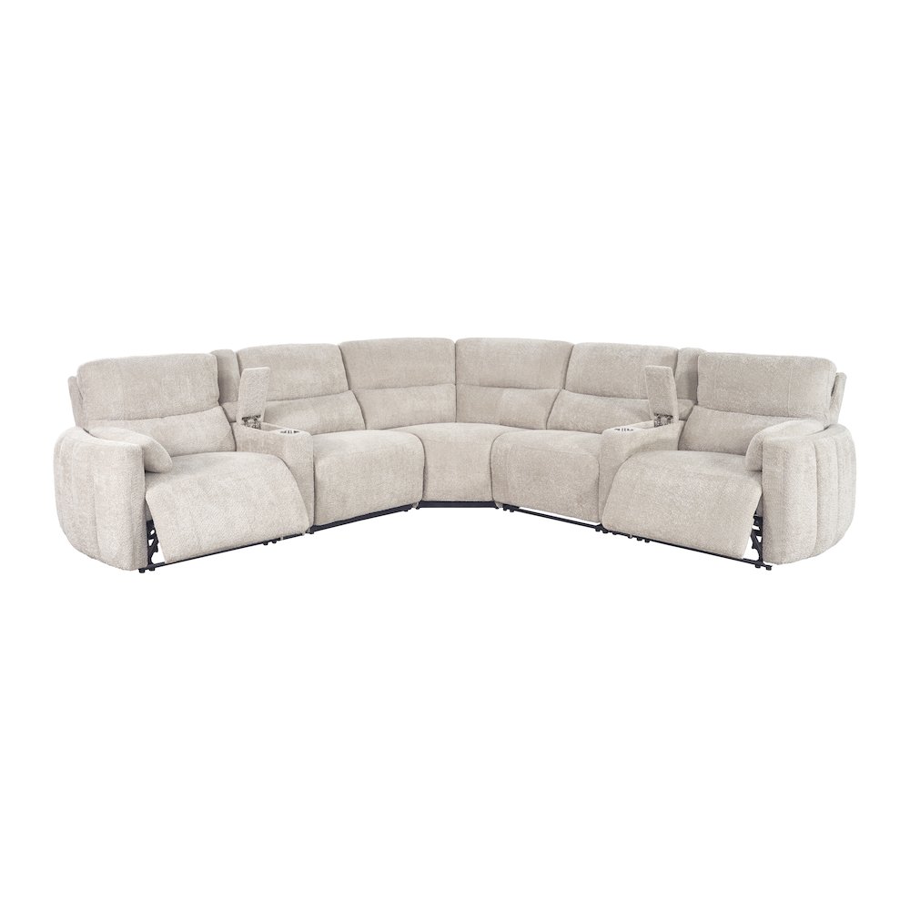 Modesto - Buttercream 7 Piece Modular Power Reclining Sectional. Picture 2