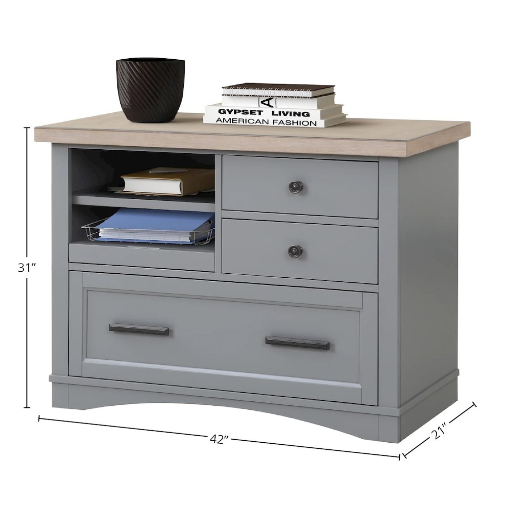 Modern - Dove Functional File with Power Center. Picture 5