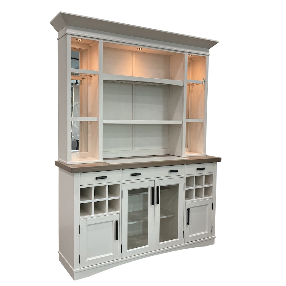 Modern Dining 69 In. Buffet and Hutch with Quartz Insert. Picture 1