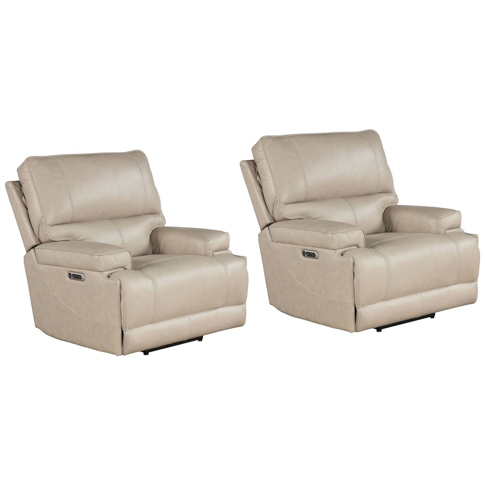 Whitman - Verona Linen - Powered By Freemotion Cordless Power Recliner Two Pack. Picture 1