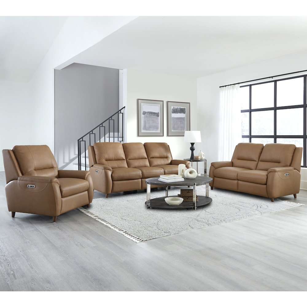 Austin - Caramel Cream Power Recliner Two Pack. Picture 11