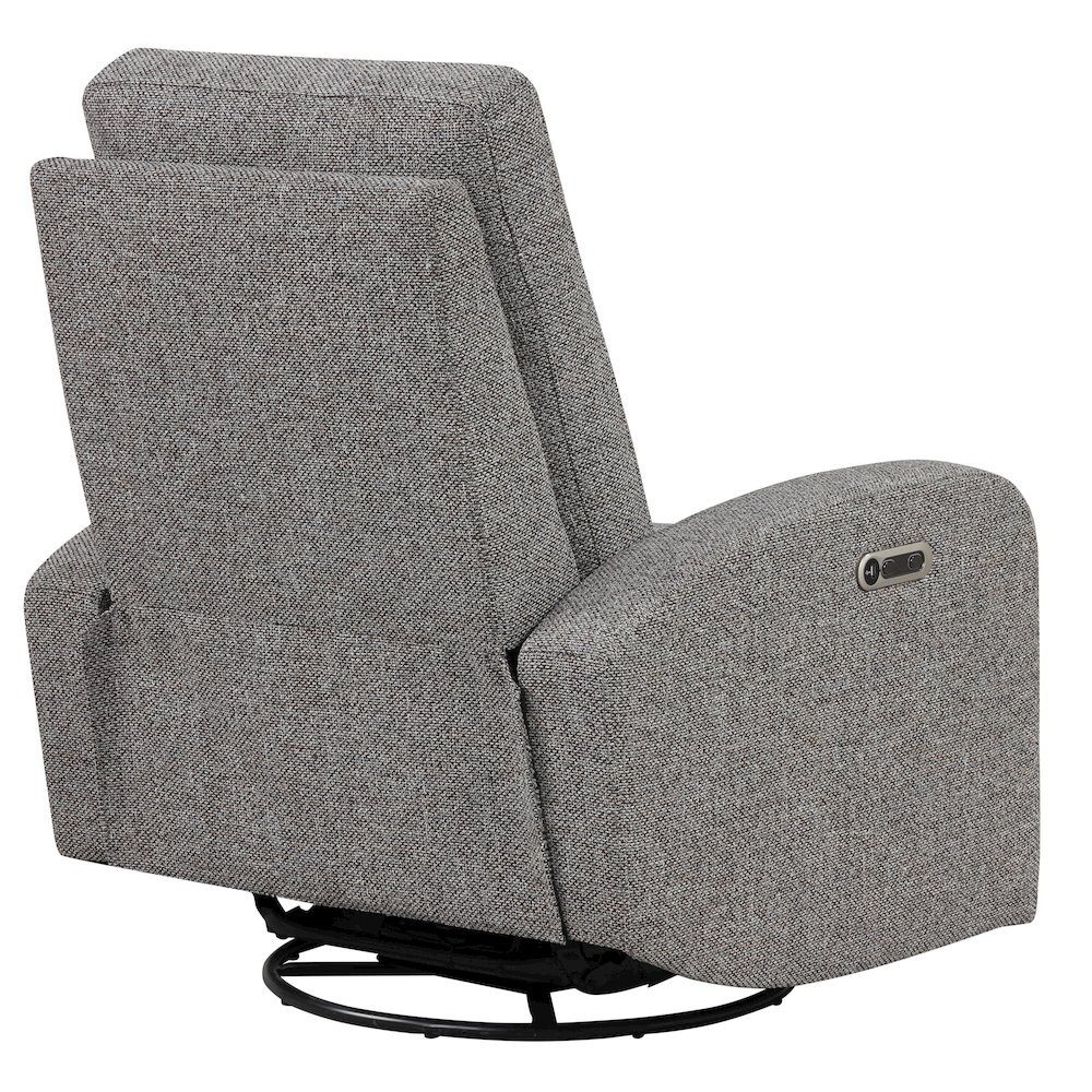 Thriller - Natural Beauty Grey Power Swivel Glider Recliner Two Pack. Picture 7