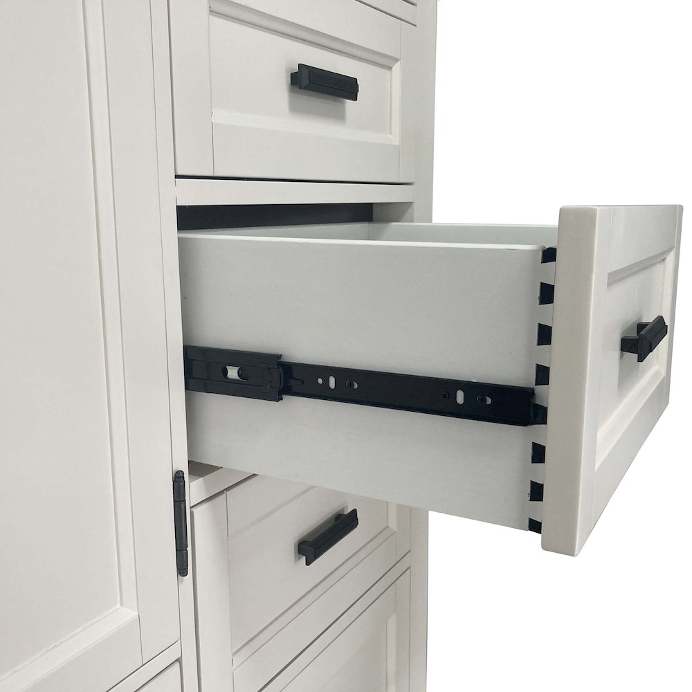 Modern Bedroom 7 Drawer Door Chest with Workstation. Picture 26