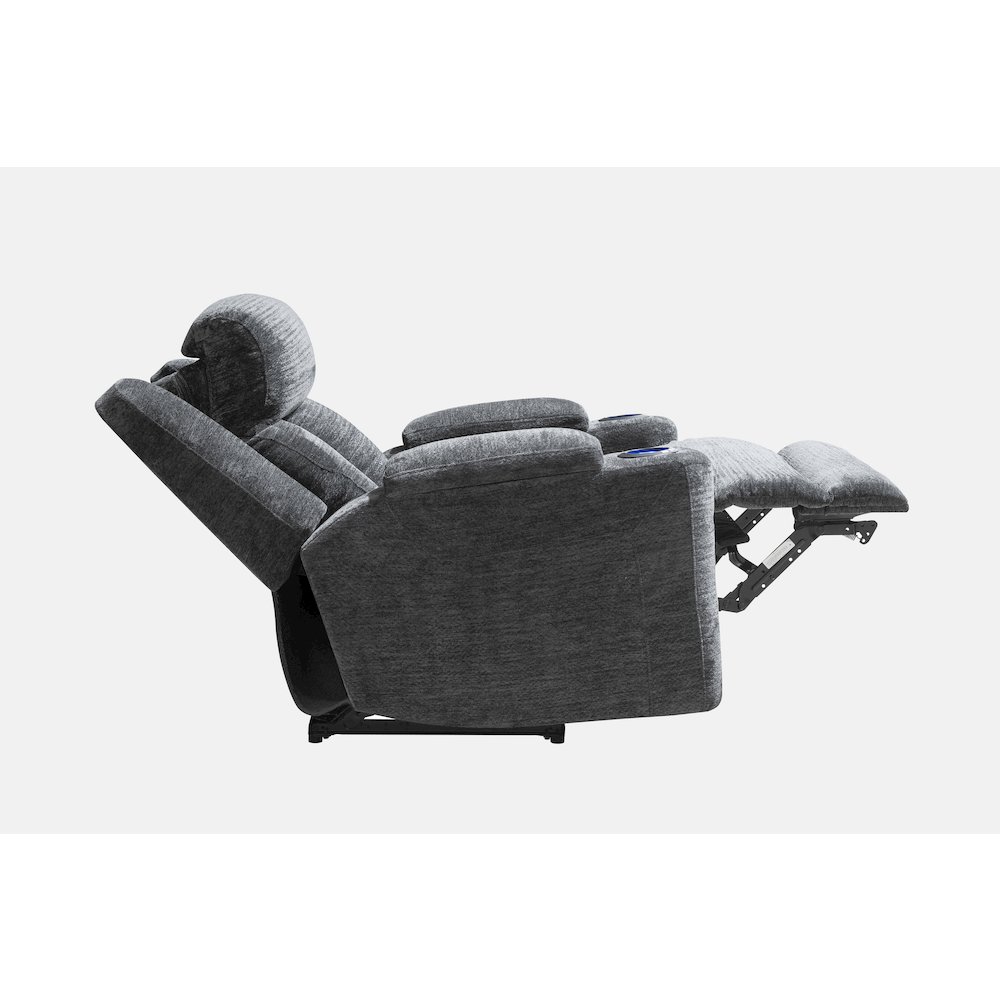 Dalton - Lucky Charcoal Power Recliner Two Pack. Picture 7
