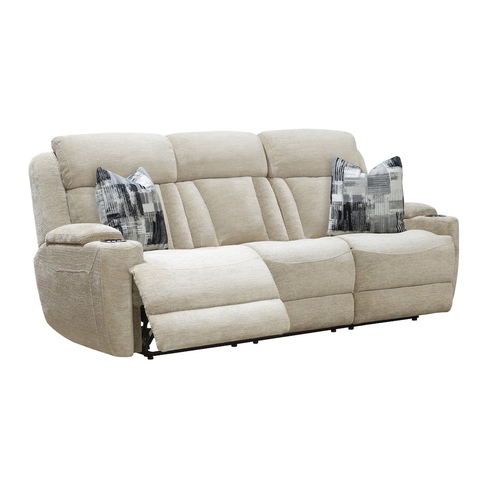 Dalton - Lucky Fawn Power Reclining Sofa with Drop Down Table. Picture 5