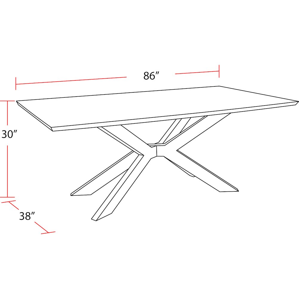 Monaco Dining 86 In. Rectangular Dining Table. Picture 16