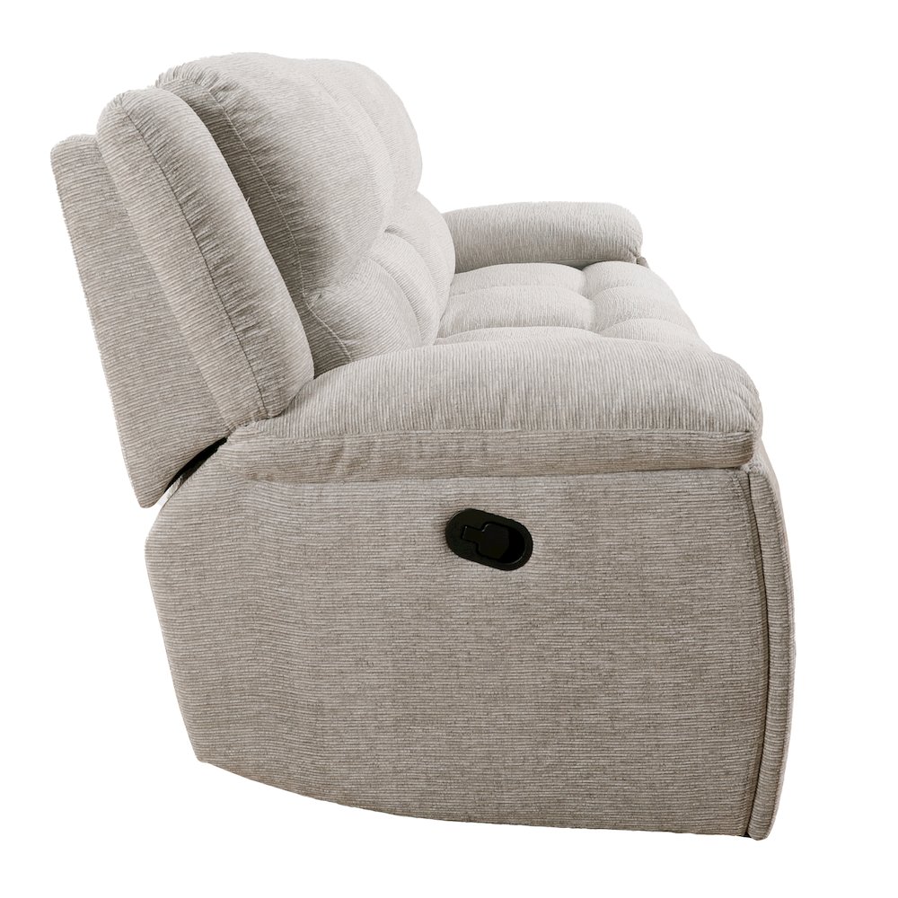 Buster - Opal Taupe Manual Reclining Sofa. Picture 4