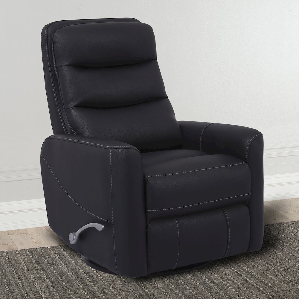Hercules - Black Swivel Glider Recliner Two Pack. Picture 5