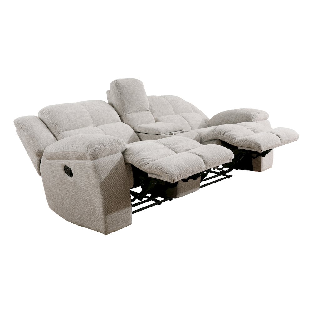 Buster - Opal Taupe Manual Reclining Sofa Loveseat and Recliner. Picture 9