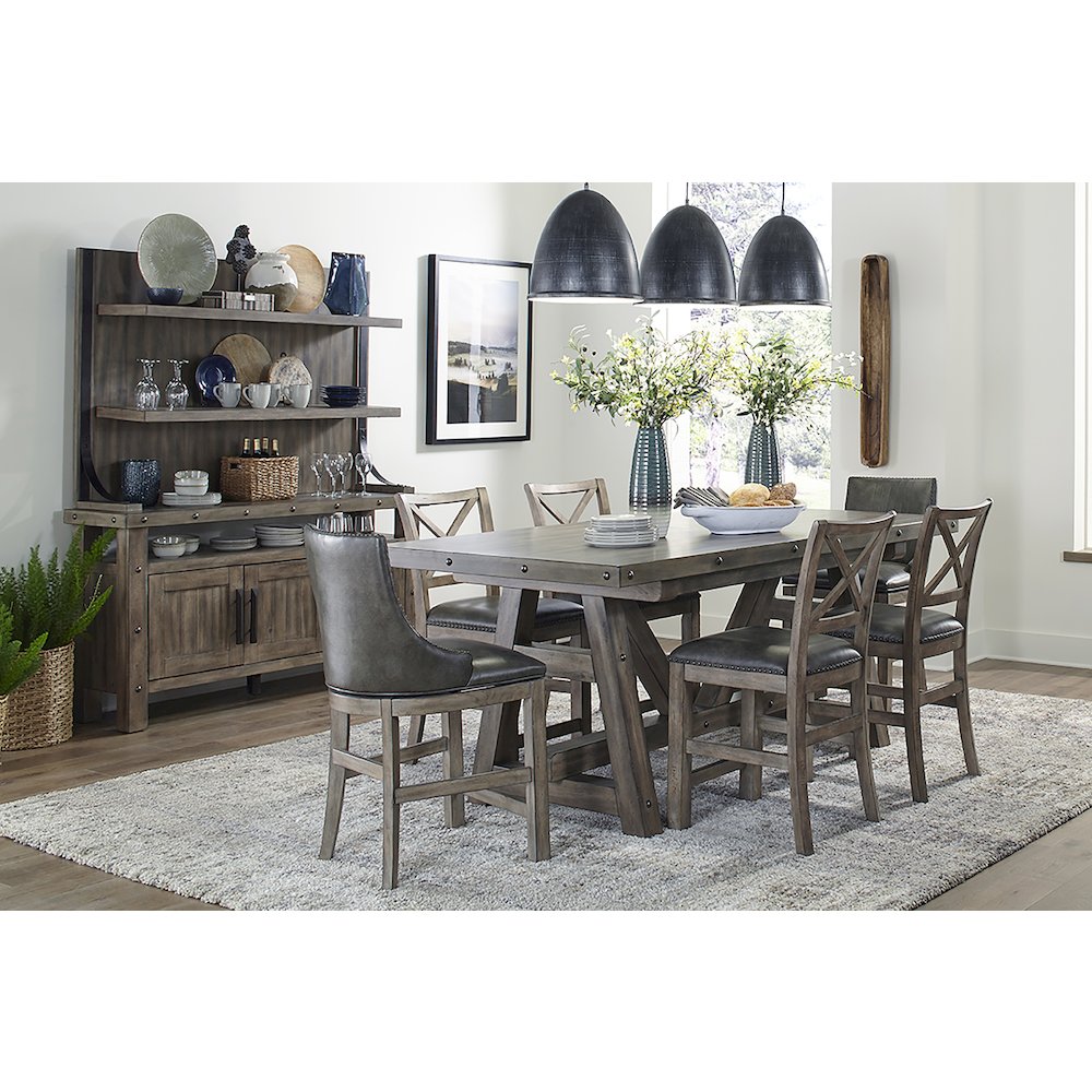 Lodge Dining Upholstered Counter Chair Two Pack. Picture 3