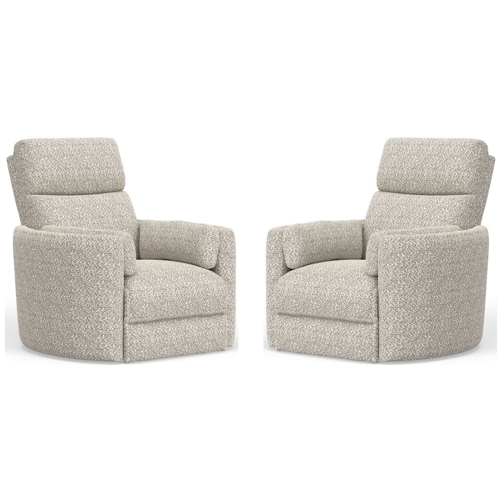 Radius - Tatum River Rock Power Swivel Glider Recliner Two Pack. Picture 1