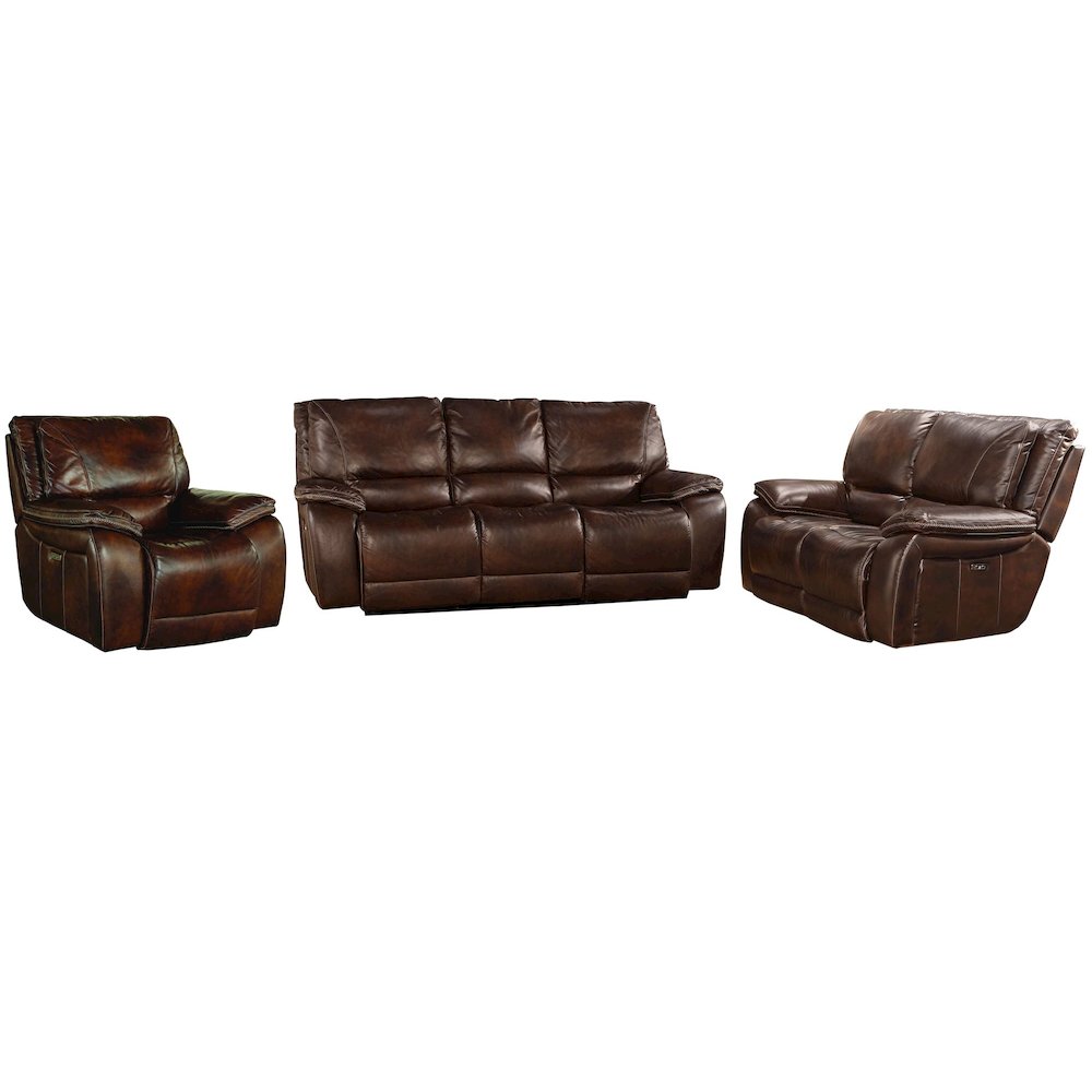 Vail - Burnt Sienna Power Reclining Sofa Loveseat and Recliner. Picture 1