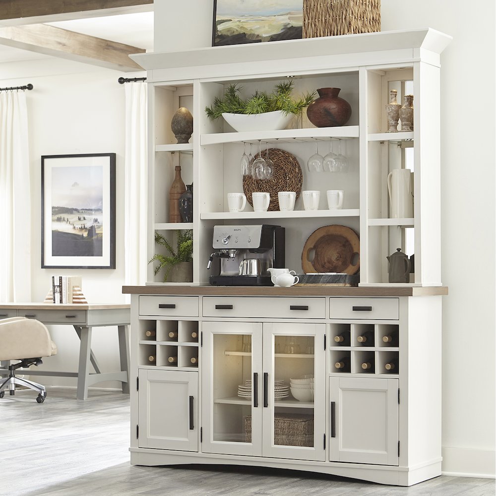 Modern Dining 69 In. Buffet and Hutch with Quartz Insert. Picture 2