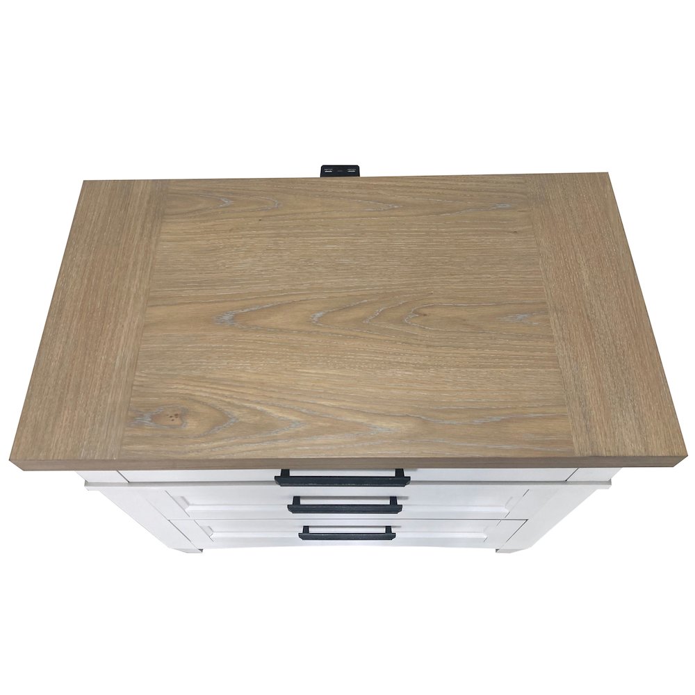 Modern Bedroom 3 Drawer Nightstand with Charging Station. Picture 12