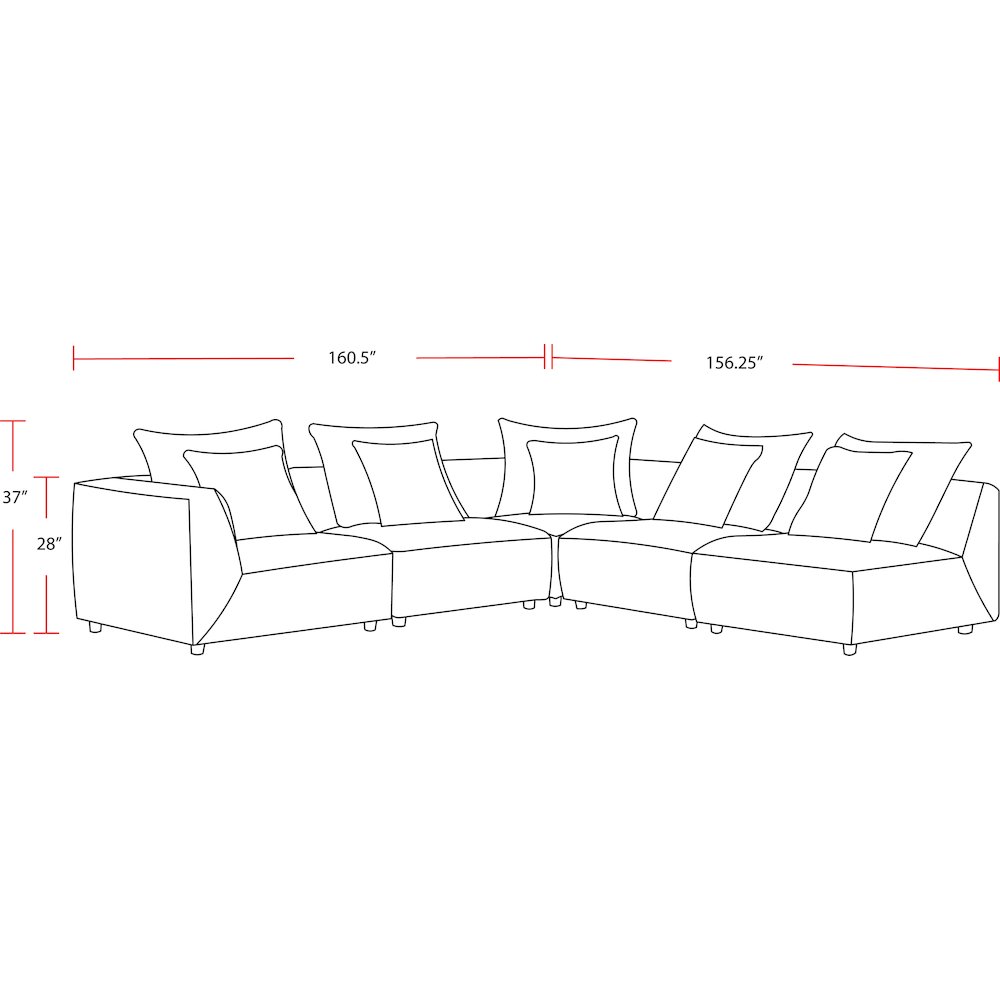 Recess - Reptile Blue 5 Piece Modular Sectional. Picture 13