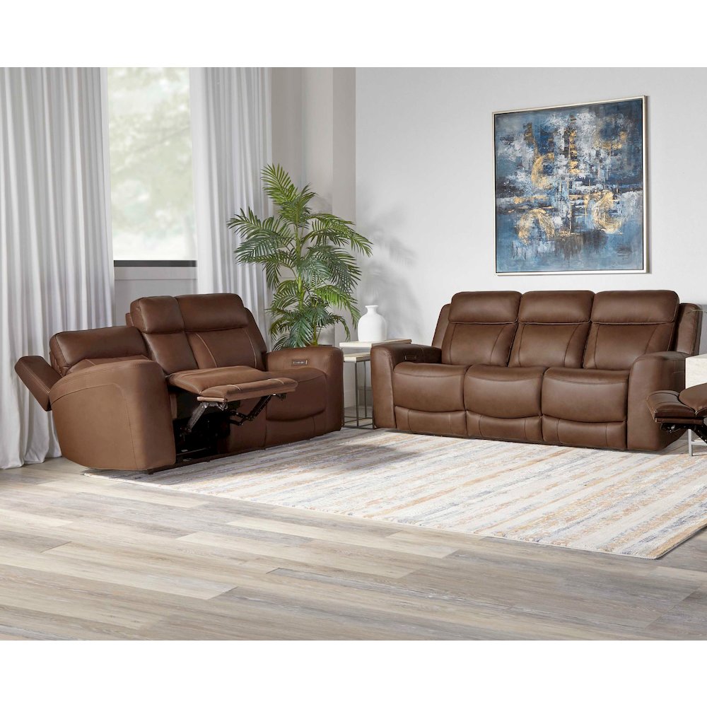 Calgary - Autumn Umber Power Reclining Sofa and Loveseat. Picture 9