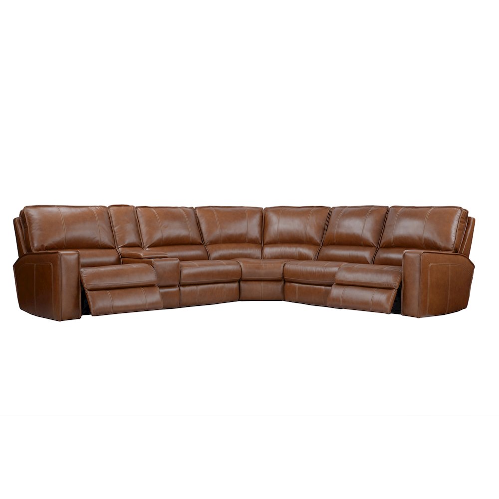 6 Piece Modular Power Reclining Sectional with Power Adjustable Headrests. Picture 2