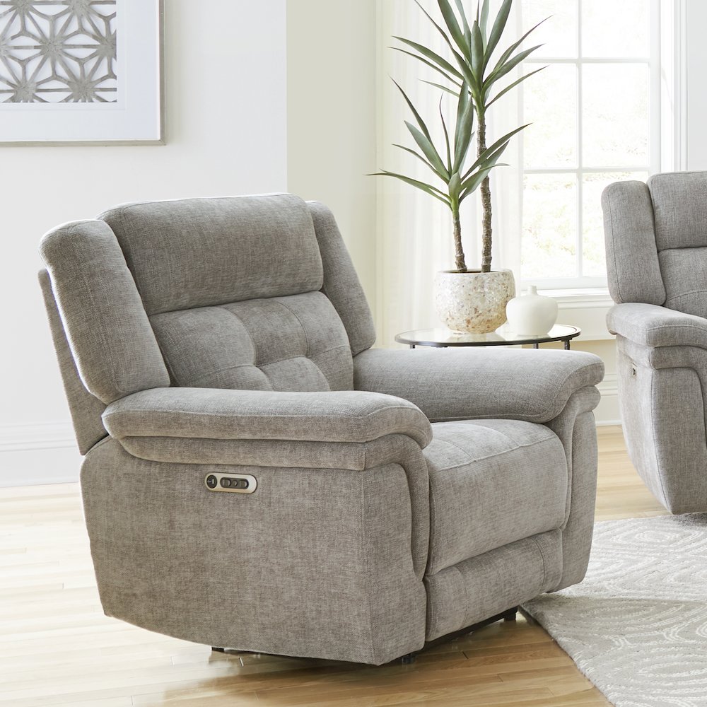Richland - Bristol Grey Power Reclining Sofa and Two Recliners. Picture 7