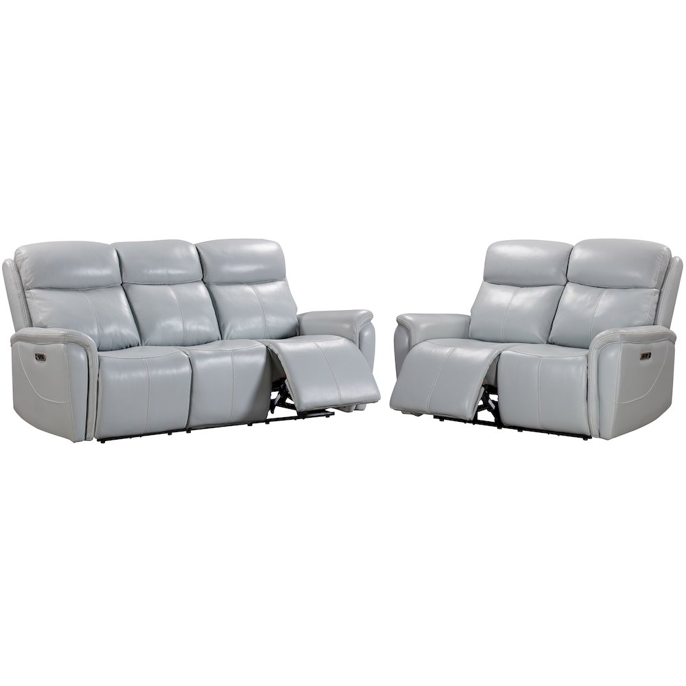 Cascade - Seamist Grey Power Reclining Sofa and Loveseat. Picture 1
