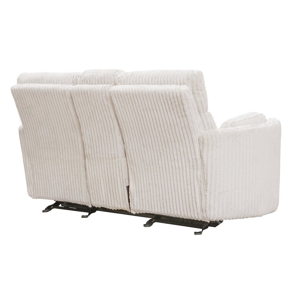 Radius - Mega Ivory Power Glider Reclining Console Loveseat. Picture 4