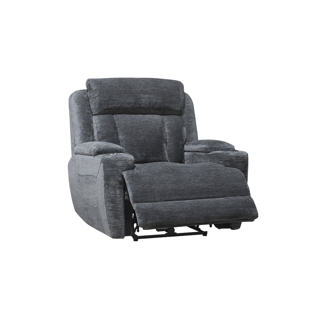 Dalton - Lucky Charcoal Power Recliner Two Pack. Picture 3