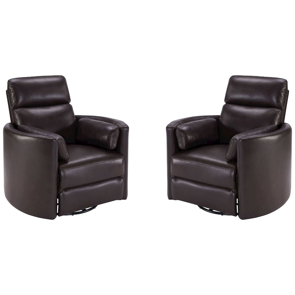 Powered By Freemotion Cordless Power Swivel Glider Recliner Two Pack. Picture 1