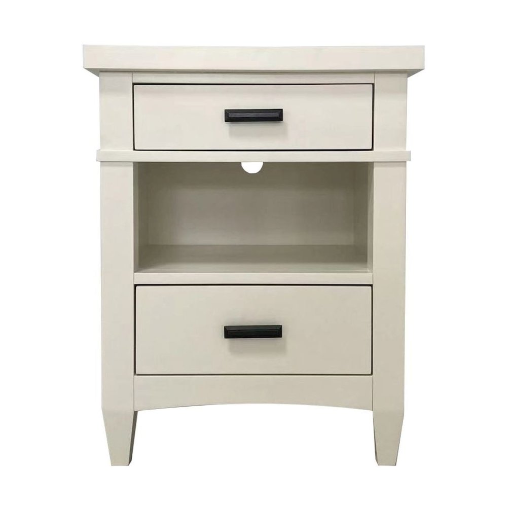 Modern Bedroom 2 Drawer Nightstand. Picture 1