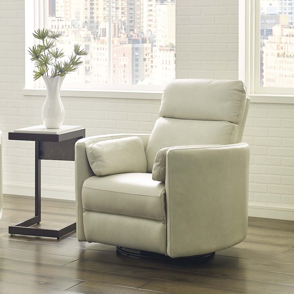 Powered By Freemotion Cordless Power Swivel Glider Recliner. Picture 6