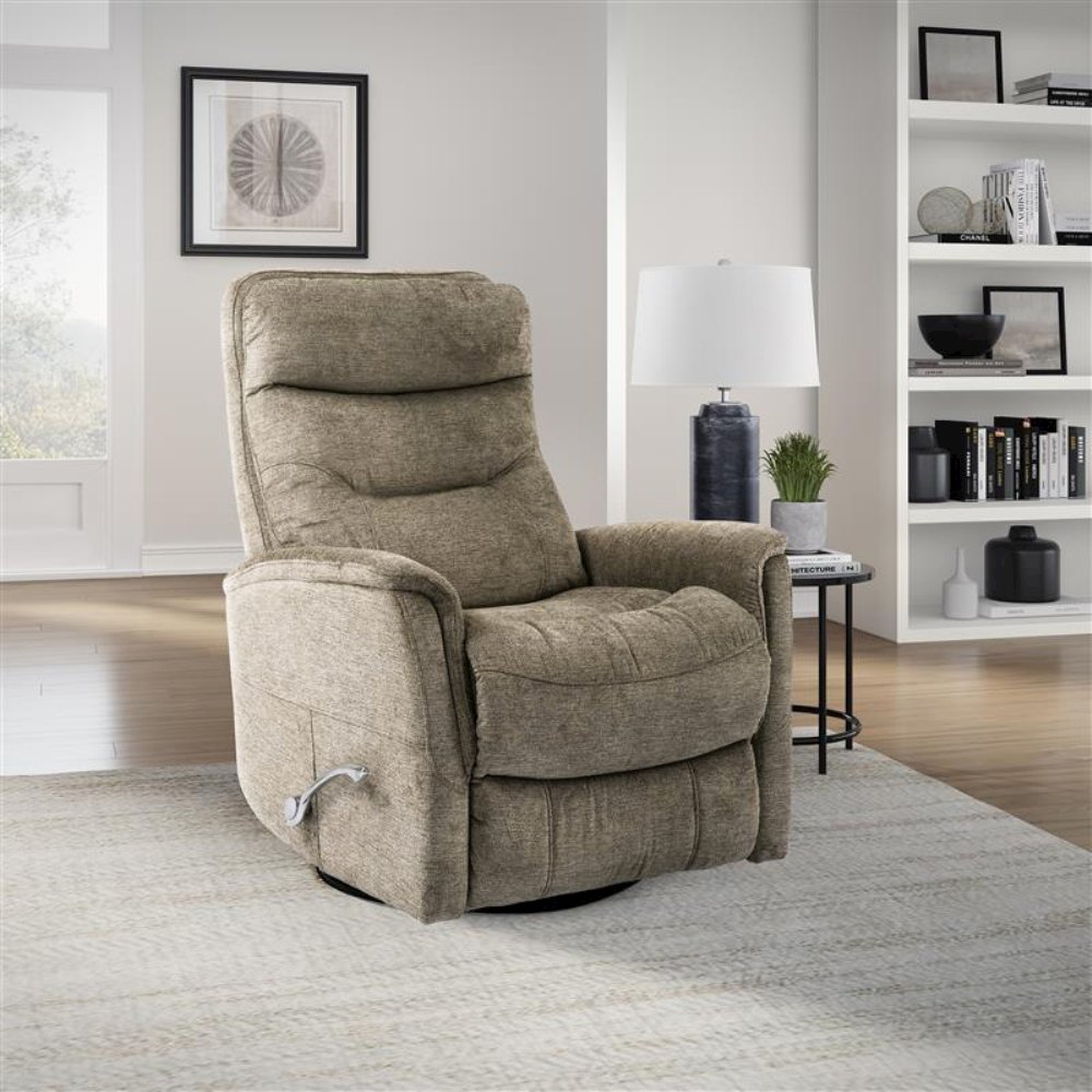 Gemini - Heather Swivel Glider Recliner Two Pack. Picture 2