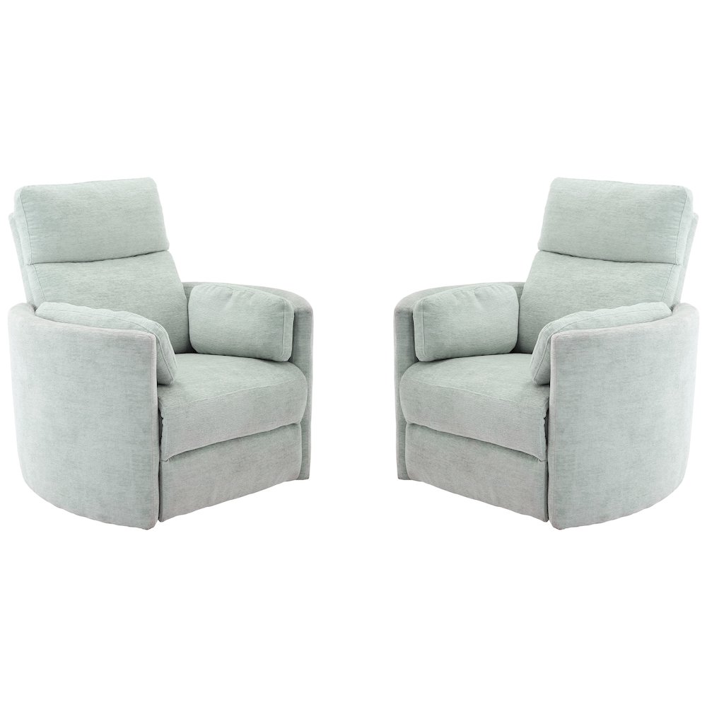 Radius - Windstream Power Swivel Glider Recliner Two Pack. Picture 1