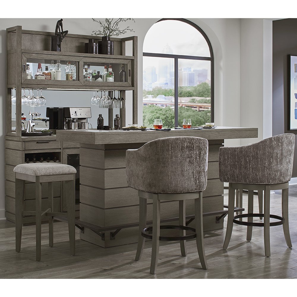 Pure Modern Dining Upholstered Swivel Barstool. Picture 4