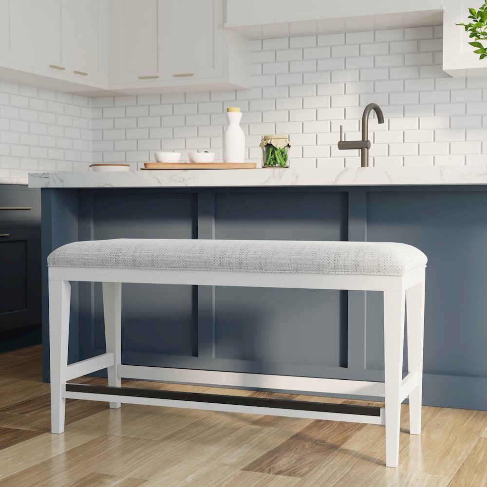 Modern Dining 49 In. Upholstered Counter Bench. Picture 8