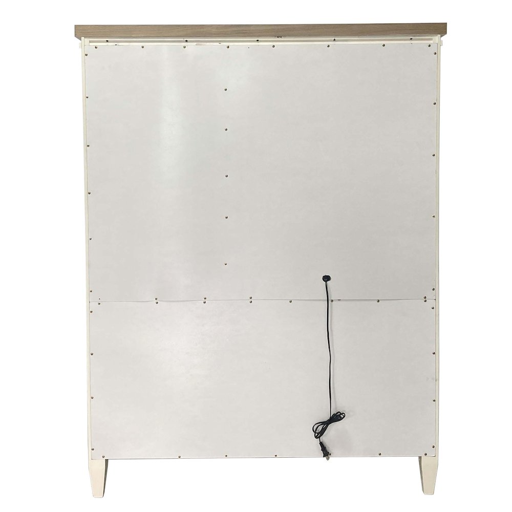 Modern Bedroom 7 Drawer Door Chest with Workstation. Picture 10