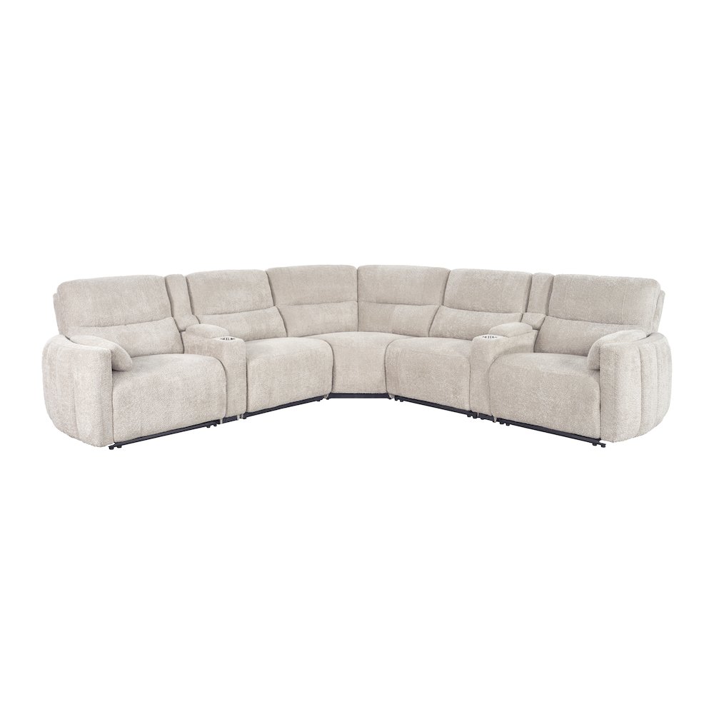 Modesto - Buttercream 7 Piece Modular Power Reclining Sectional. Picture 1