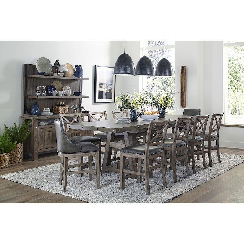 Lodge Dining Upholstered Counter Chair Two Pack. Picture 4