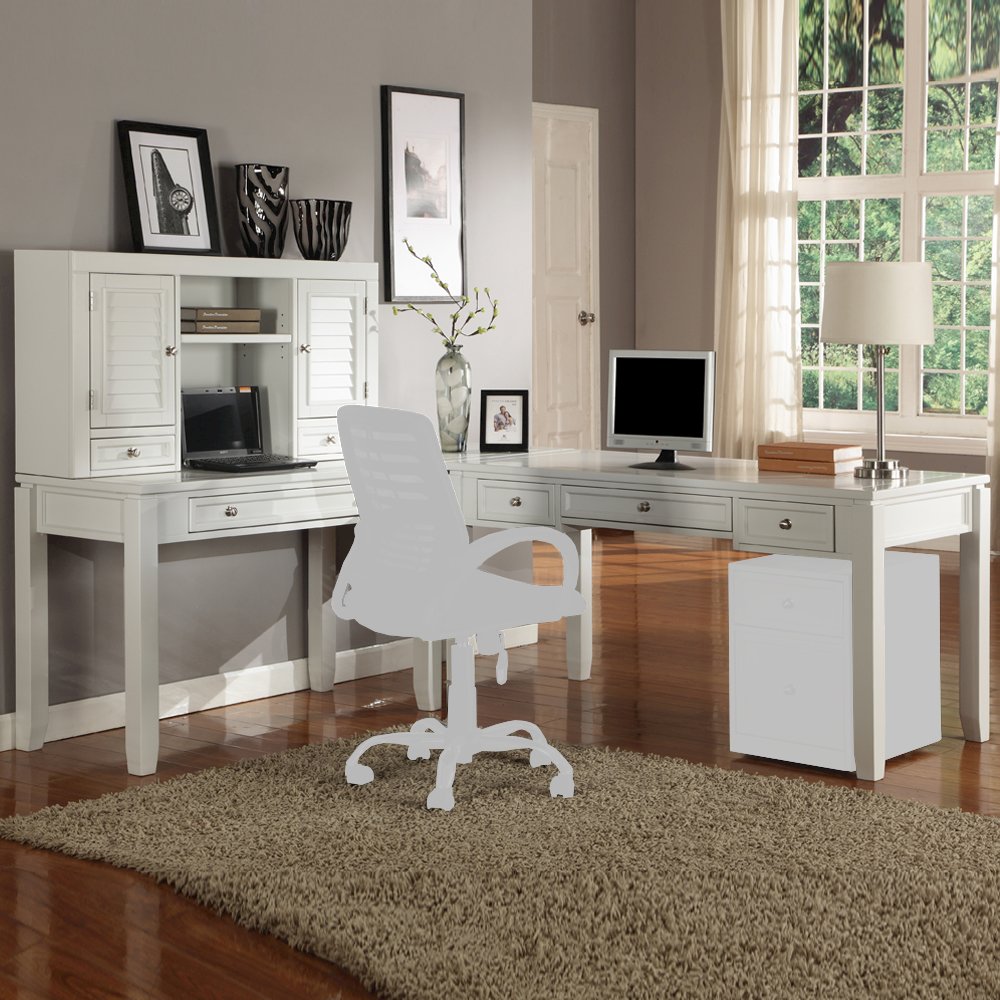 Boca L Shape Desk with Hutch. Picture 6