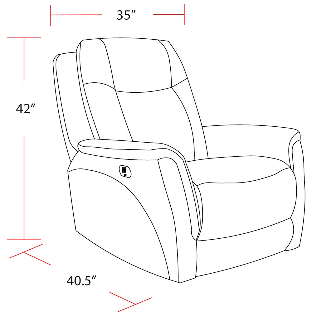 Linus - Hudson Grey Zero Gravity Power Recliner Two Pack. Picture 14