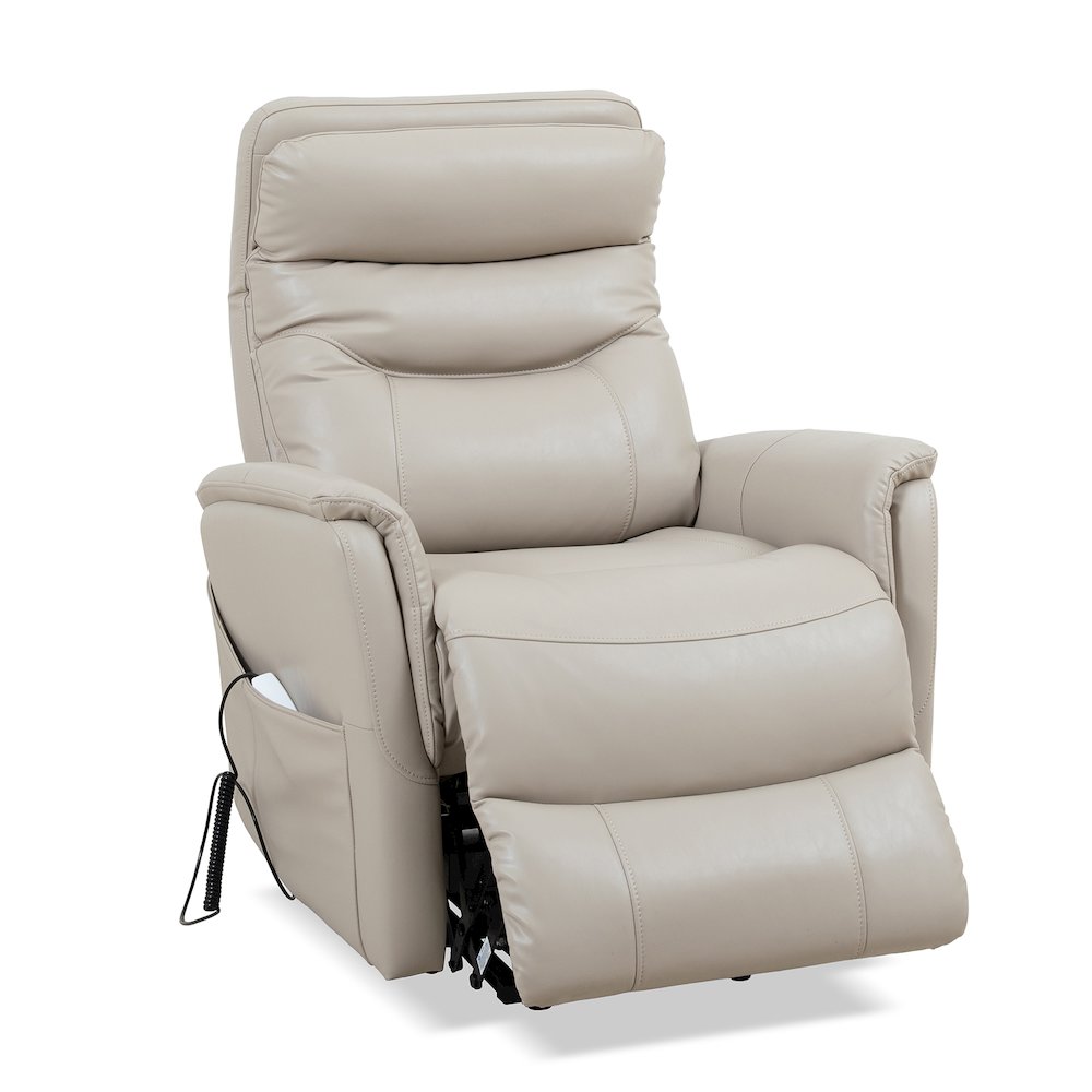 Gemini - Softy Ivory Power Lift Recliner with Articulating Headrest Two Pack. Picture 4
