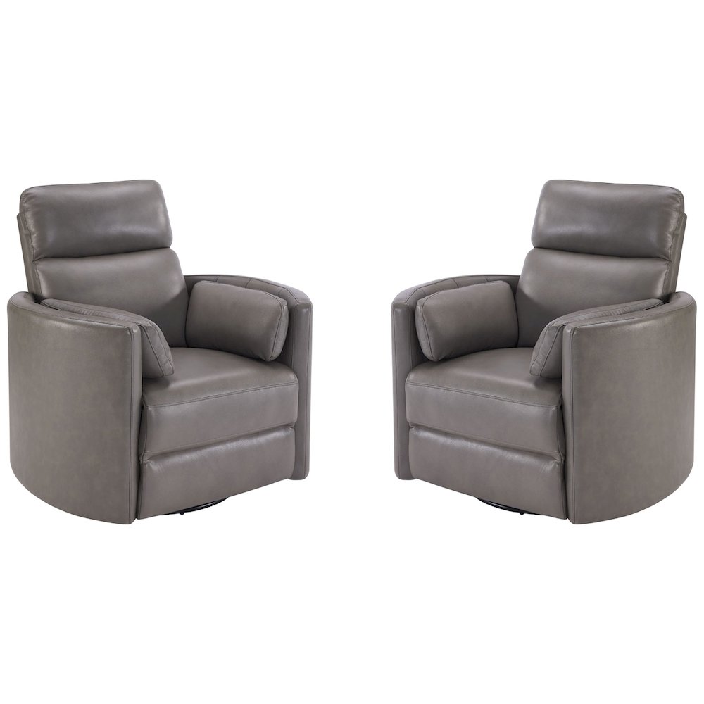 Powered By Freemotion Cordless Power Swivel Glider Recliner Two Pack. Picture 1