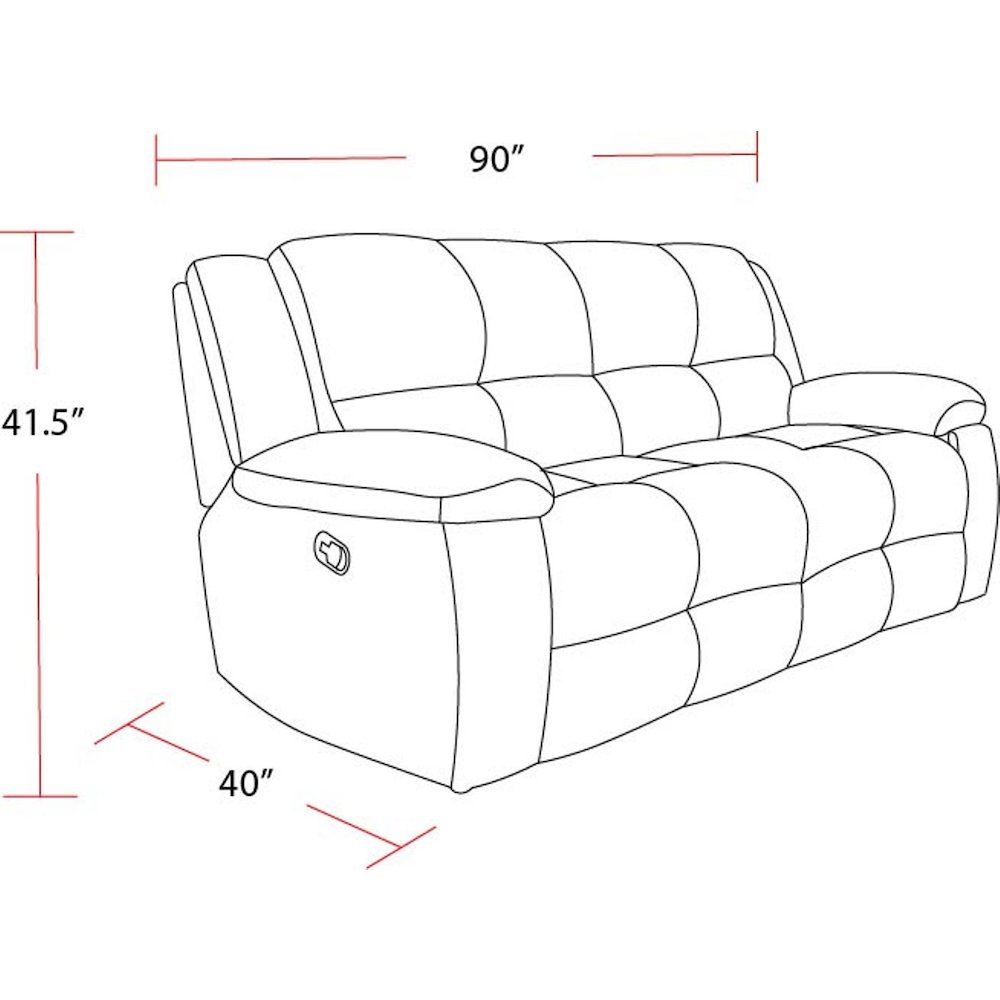 Buster - Opal Taupe Manual Reclining Sofa. Picture 14