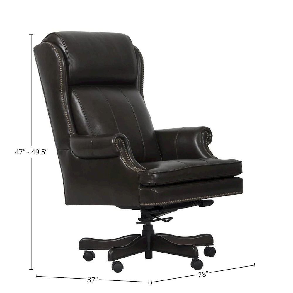 Leather Desk Chair. Picture 5