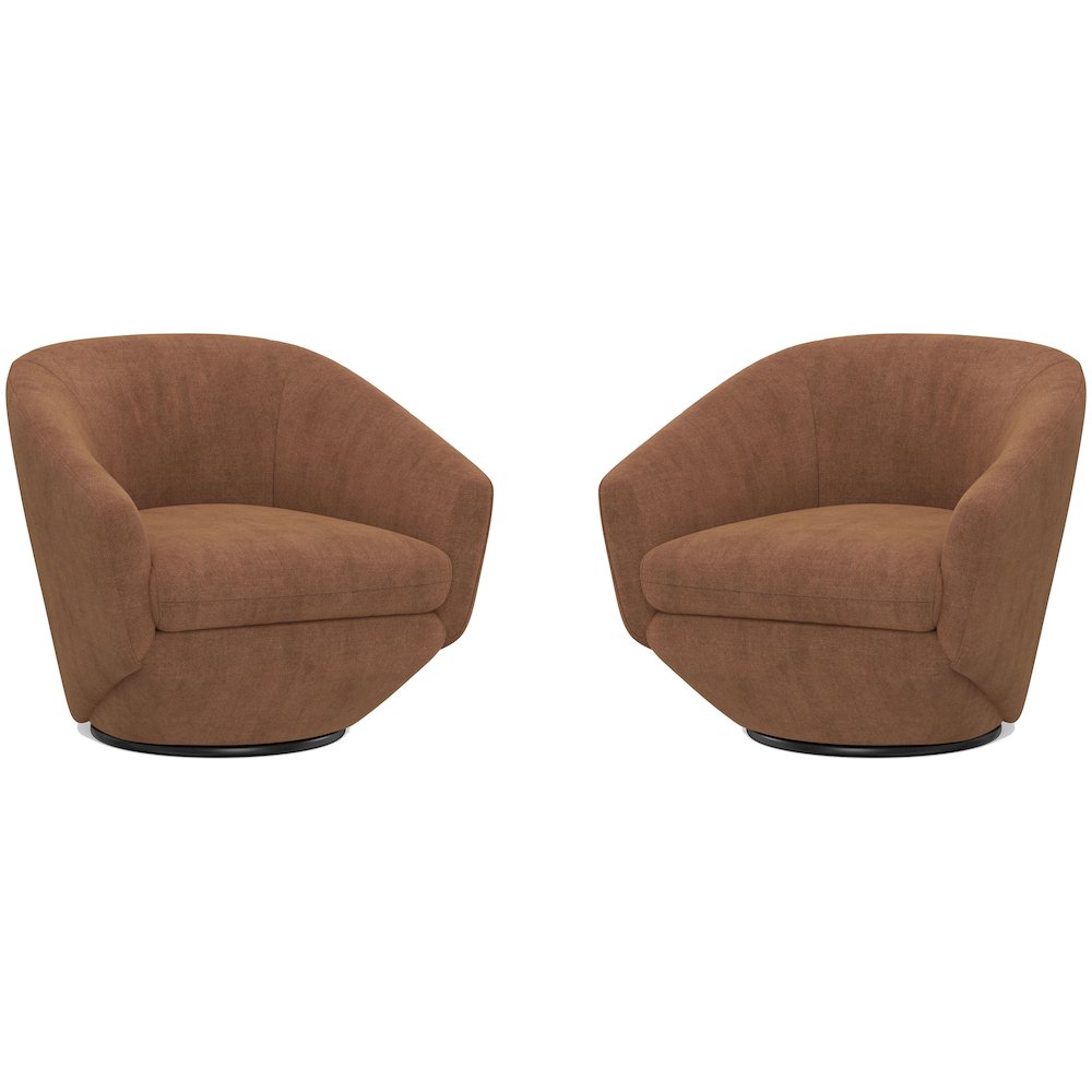 The Twist - Elise Rust Swivel Chair Two Pack. Picture 1