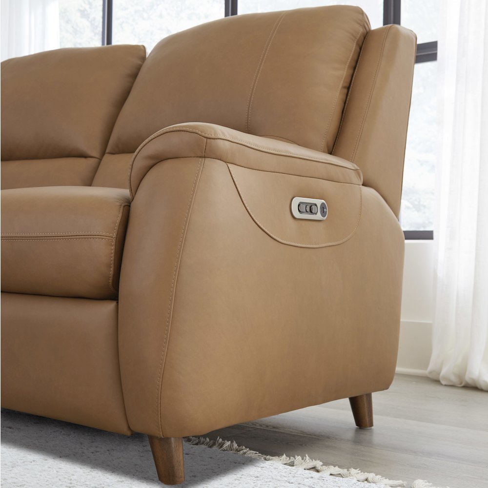 Austin - Caramel Cream Power Reclining Loveseat P2. Picture 8