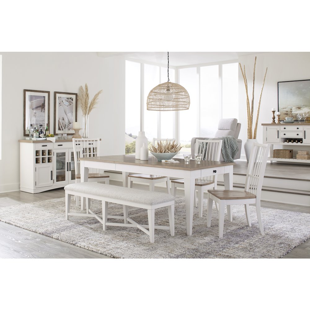 Modern Dining 58 In. Upholstered Bench. Picture 8